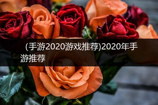 （手游2020游戏推荐)2020年手游推荐