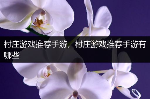 村庄游戏推荐手游，村庄游戏推荐手游有哪些