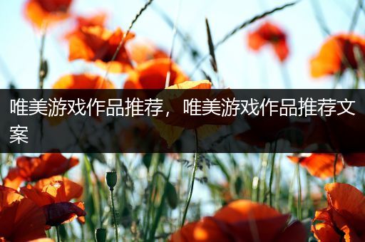 唯美游戏作品推荐，唯美游戏作品推荐文案
