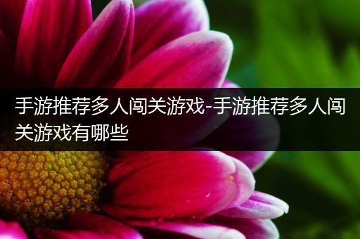 手游推荐多人闯关游戏-手游推荐多人闯关游戏有哪些