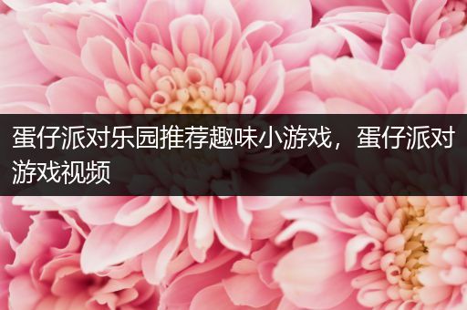 蛋仔派对乐园推荐趣味小游戏，蛋仔派对游戏视频