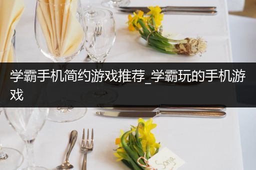 学霸手机简约游戏推荐_学霸玩的手机游戏