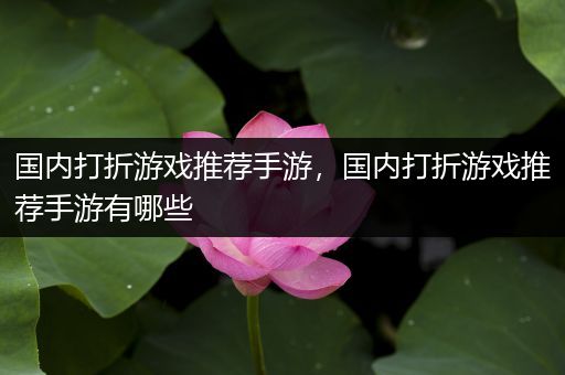 国内打折游戏推荐手游，国内打折游戏推荐手游有哪些