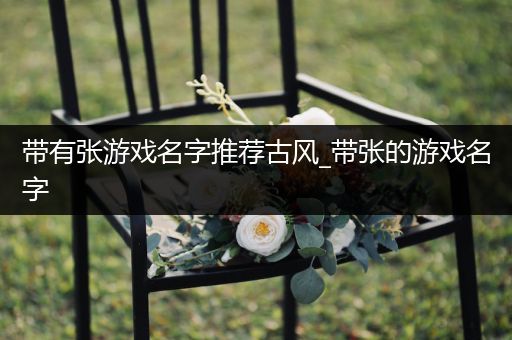 带有张游戏名字推荐古风_带张的游戏名字