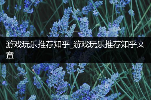 游戏玩乐推荐知乎_游戏玩乐推荐知乎文章