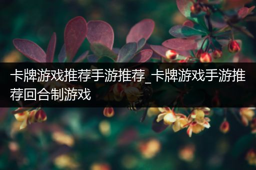 卡牌游戏推荐手游推荐_卡牌游戏手游推荐回合制游戏