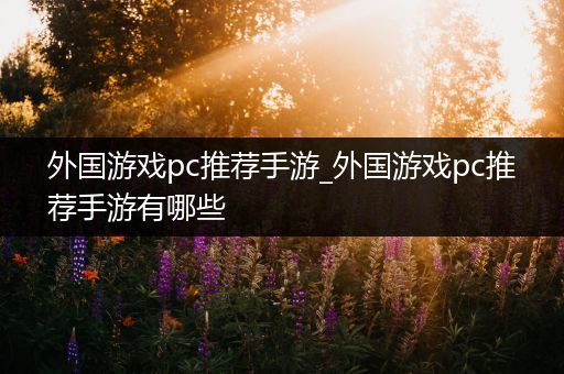 外国游戏pc推荐手游_外国游戏pc推荐手游有哪些