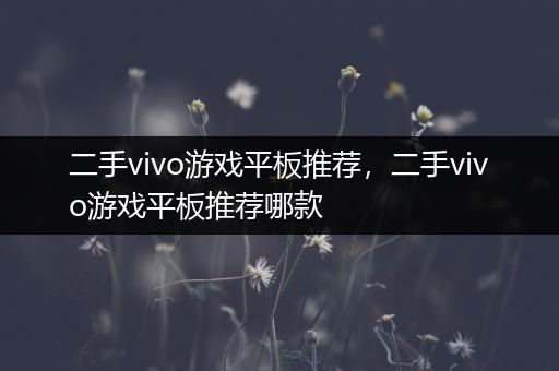 二手vivo游戏平板推荐，二手vivo游戏平板推荐哪款