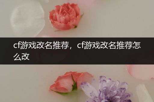 cf游戏改名推荐，cf游戏改名推荐怎么改