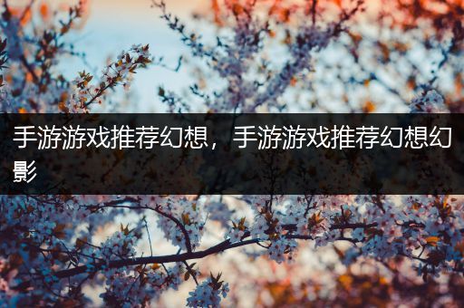 手游游戏推荐幻想，手游游戏推荐幻想幻影