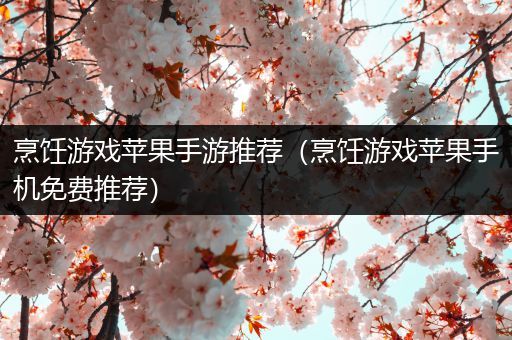 烹饪游戏苹果手游推荐（烹饪游戏苹果手机免费推荐）