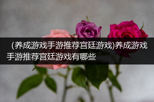 （养成游戏手游推荐宫廷游戏)养成游戏手游推荐宫廷游戏有哪些