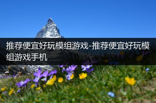 推荐便宜好玩模组游戏-推荐便宜好玩模组游戏手机