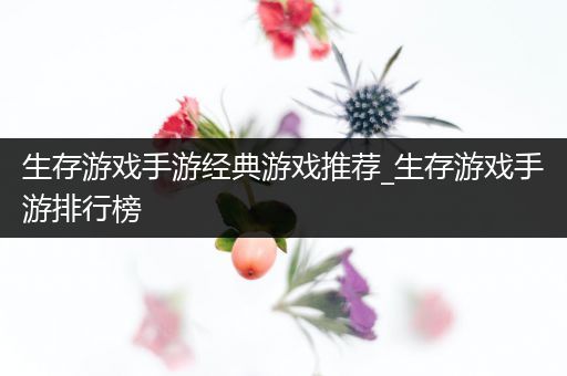 生存游戏手游经典游戏推荐_生存游戏手游排行榜