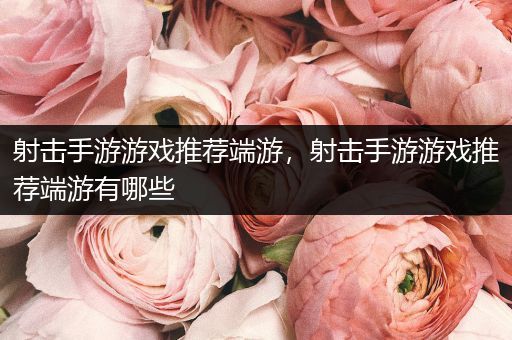射击手游游戏推荐端游，射击手游游戏推荐端游有哪些