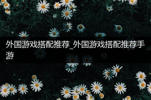 外国游戏搭配推荐_外国游戏搭配推荐手游
