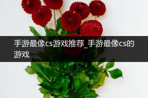 手游最像cs游戏推荐_手游最像cs的游戏