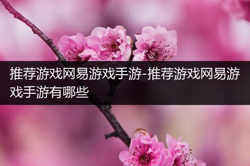 推荐游戏网易游戏手游-推荐游戏网易游戏手游有哪些