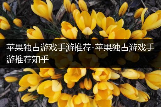 苹果独占游戏手游推荐-苹果独占游戏手游推荐知乎