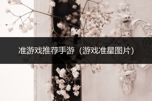 准游戏推荐手游（游戏准星图片）