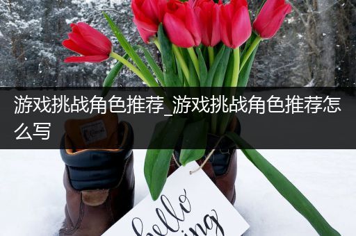 游戏挑战角色推荐_游戏挑战角色推荐怎么写