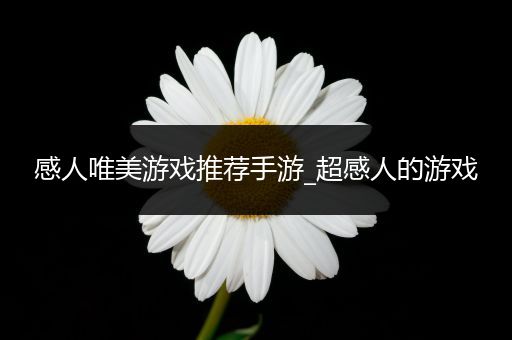 感人唯美游戏推荐手游_超感人的游戏