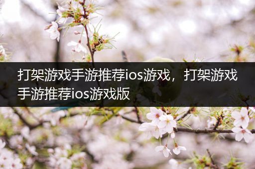 打架游戏手游推荐ios游戏，打架游戏手游推荐ios游戏版