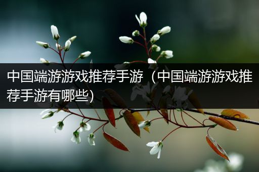 中国端游游戏推荐手游（中国端游游戏推荐手游有哪些）