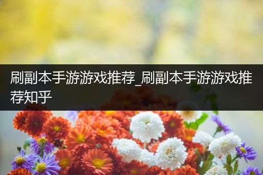 刷副本手游游戏推荐_刷副本手游游戏推荐知乎