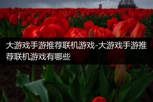 大游戏手游推荐联机游戏-大游戏手游推荐联机游戏有哪些