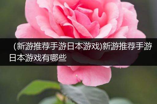 （新游推荐手游日本游戏)新游推荐手游日本游戏有哪些