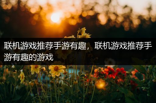 联机游戏推荐手游有趣，联机游戏推荐手游有趣的游戏