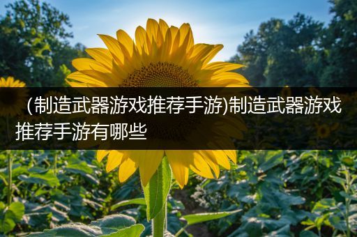 （制造武器游戏推荐手游)制造武器游戏推荐手游有哪些