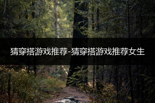 猜穿搭游戏推荐-猜穿搭游戏推荐女生