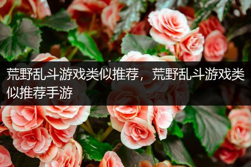 荒野乱斗游戏类似推荐，荒野乱斗游戏类似推荐手游
