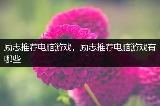 励志推荐电脑游戏，励志推荐电脑游戏有哪些