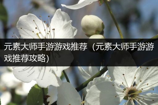 元素大师手游游戏推荐（元素大师手游游戏推荐攻略）