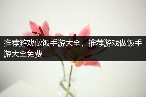 推荐游戏做饭手游大全，推荐游戏做饭手游大全免费