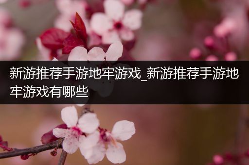新游推荐手游地牢游戏_新游推荐手游地牢游戏有哪些