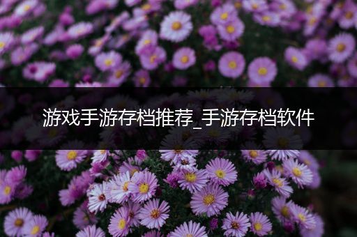 游戏手游存档推荐_手游存档软件