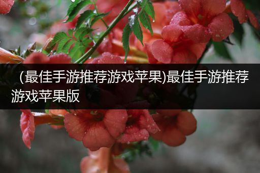 （最佳手游推荐游戏苹果)最佳手游推荐游戏苹果版