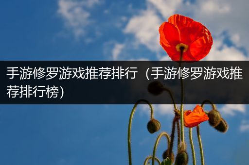 手游修罗游戏推荐排行（手游修罗游戏推荐排行榜）