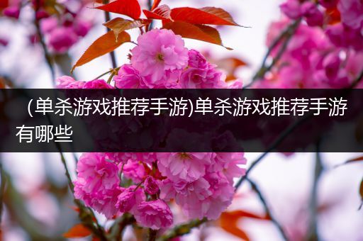（单杀游戏推荐手游)单杀游戏推荐手游有哪些