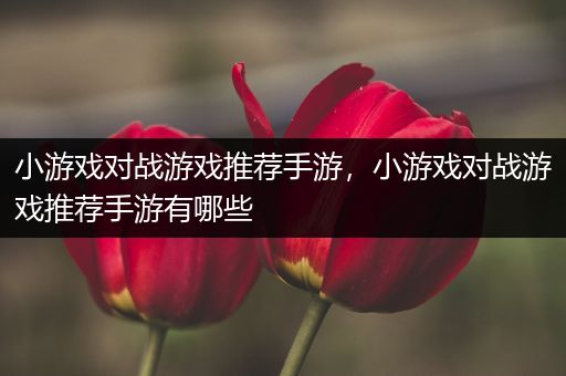 小游戏对战游戏推荐手游，小游戏对战游戏推荐手游有哪些
