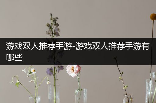 游戏双人推荐手游-游戏双人推荐手游有哪些