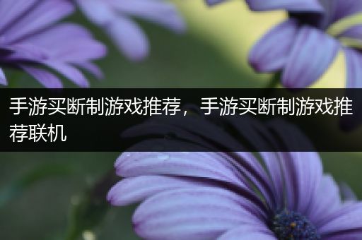 手游买断制游戏推荐，手游买断制游戏推荐联机