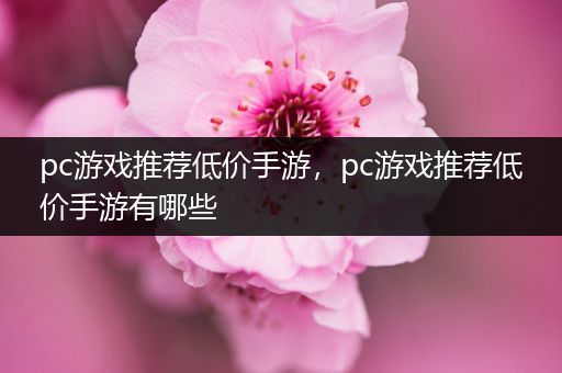 pc游戏推荐低价手游，pc游戏推荐低价手游有哪些