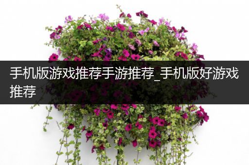 手机版游戏推荐手游推荐_手机版好游戏推荐
