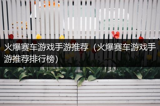 火爆赛车游戏手游推荐（火爆赛车游戏手游推荐排行榜）