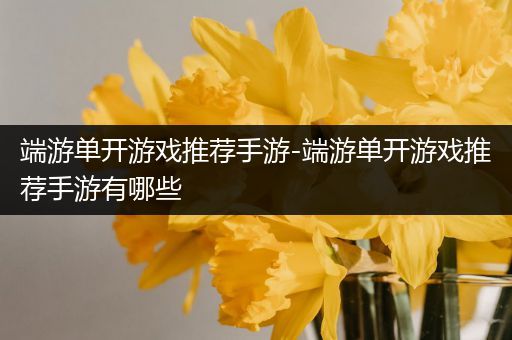 端游单开游戏推荐手游-端游单开游戏推荐手游有哪些